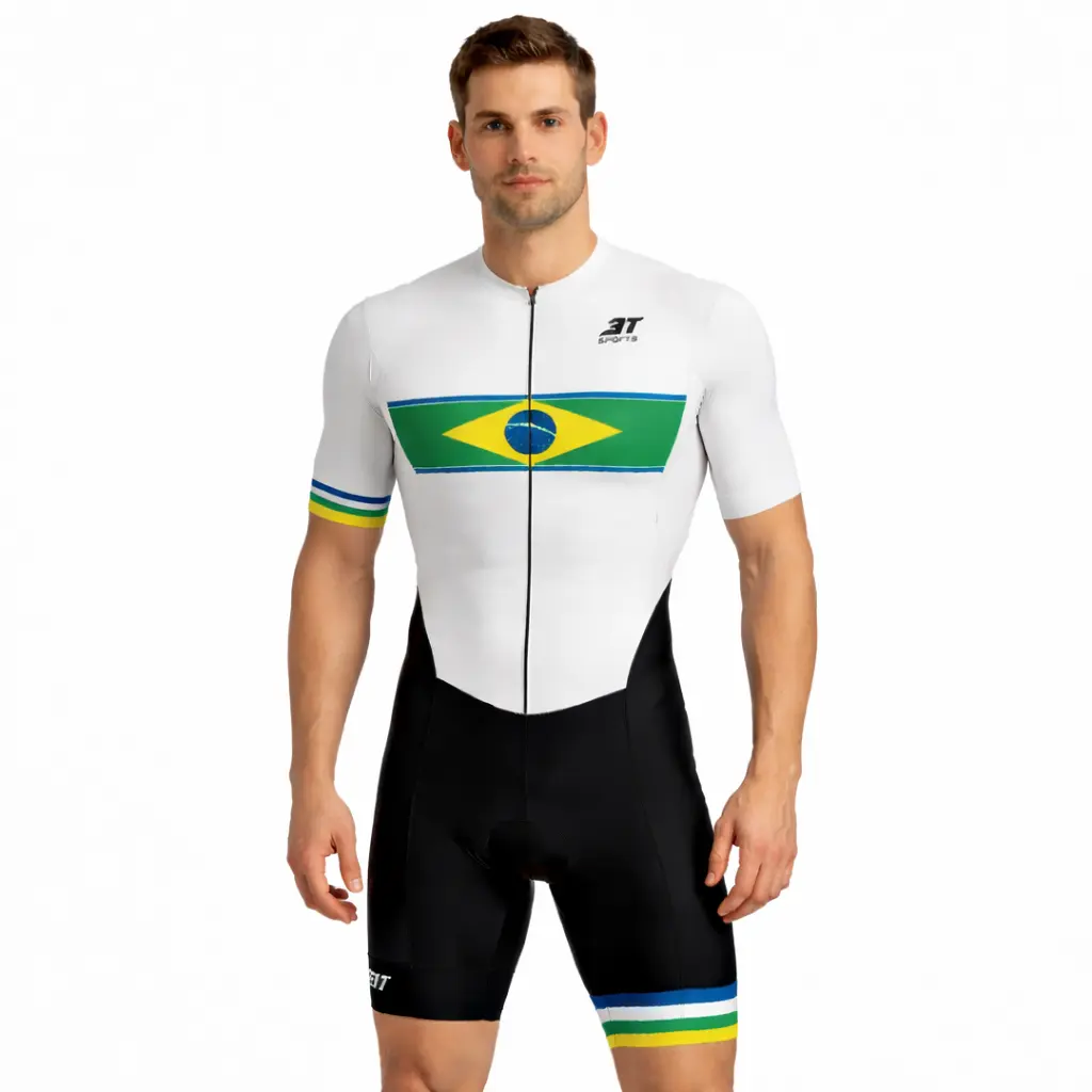 ChatGPT Image 5 de mar. de 2026, 09_44_12 Macaquinho De Triathlon Aero 3T Masculino Seaside Mahalo com mangas. - Imagem 1