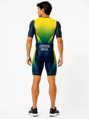 Macaquinho Triatlon Brasil Masculino Com Mangas 3T Sports - Imagem 3