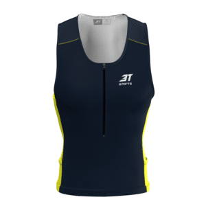 Top Triathlon 3T Masculino Preto/Amarelo.