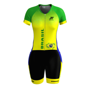 Macaquinho De Ciclismo 3T Velo Feminino Brasil.
