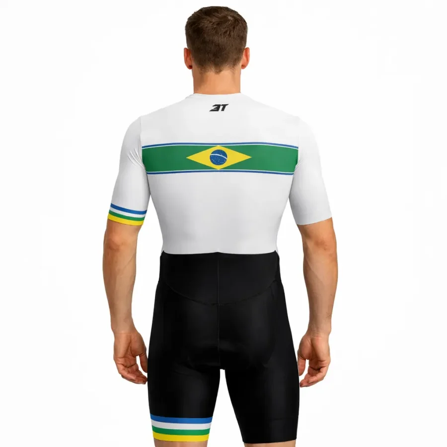 Macaquinho De Triathlon Aero 3T Masculino Seaside Mahalo com mangas. - Imagem 3