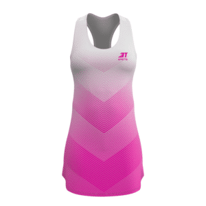 Vestido + Short 3T Beach Tennis Branco/Rosa.
