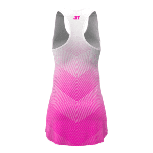 Vestido + Short 3T Beach Tennis Branco/Rosa. - Imagem 3