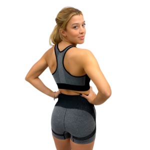 Shorts 3T Emana Seamless Cinza Mescla - Imagem 3