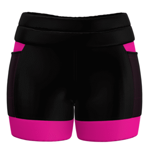 Short de Corrida 3T Colors Preto e Rosa