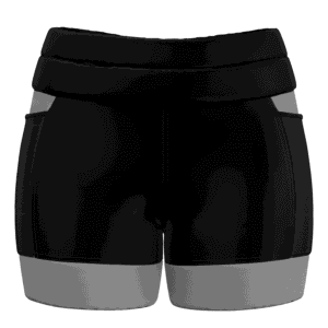 Short de Corrida 3T Colors Preto e Cinza