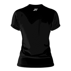 Baby Look 3T Dry Elastik Gola V Feminina Preta e Branca - Imagem 3