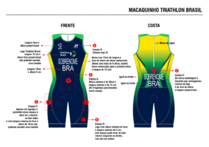 Macaquinho Triatlon Brasil Masculino 3T Sports - Imagem 4