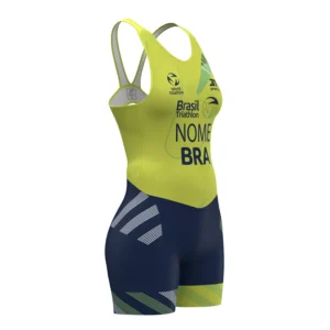 Macaquinho Triatlon Brasil  2026 Canarinho Feminino 3T Sports - Imagem 2