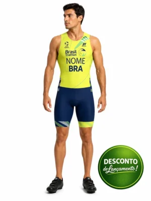 Macaquinho Triathlon Brasil 2026 Canarinho Masculino 3T Sports