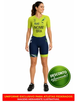 Macaquinho AERO Brasil Triathlon 2026 Canarinho Feminino 3T Sports